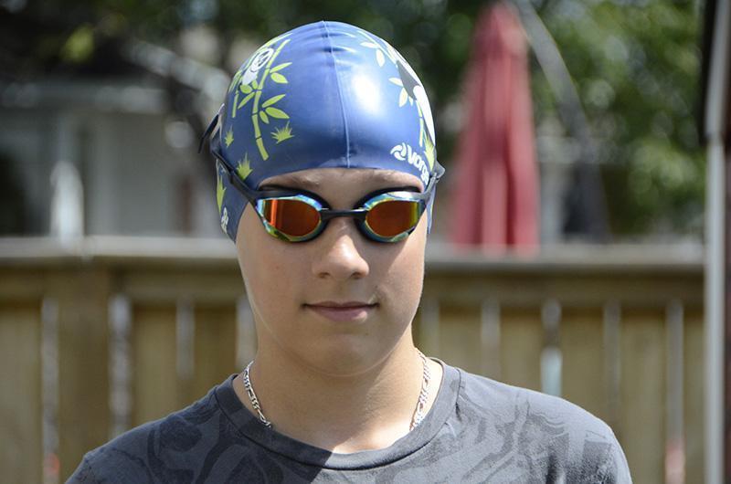 Swimmer wearing a Vorgee Stealth MK II Swim Goggle