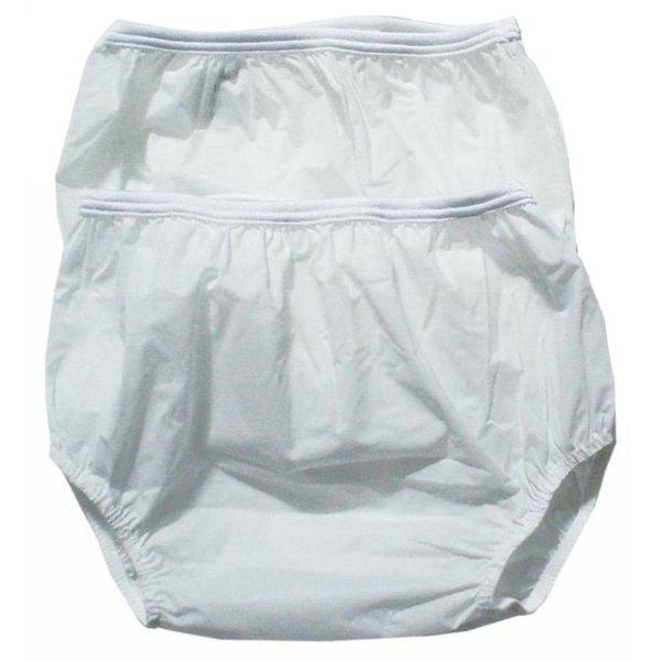 Dappi Waterproof 100-Percent Nylon Diaper Pants, 2 Pack, (White